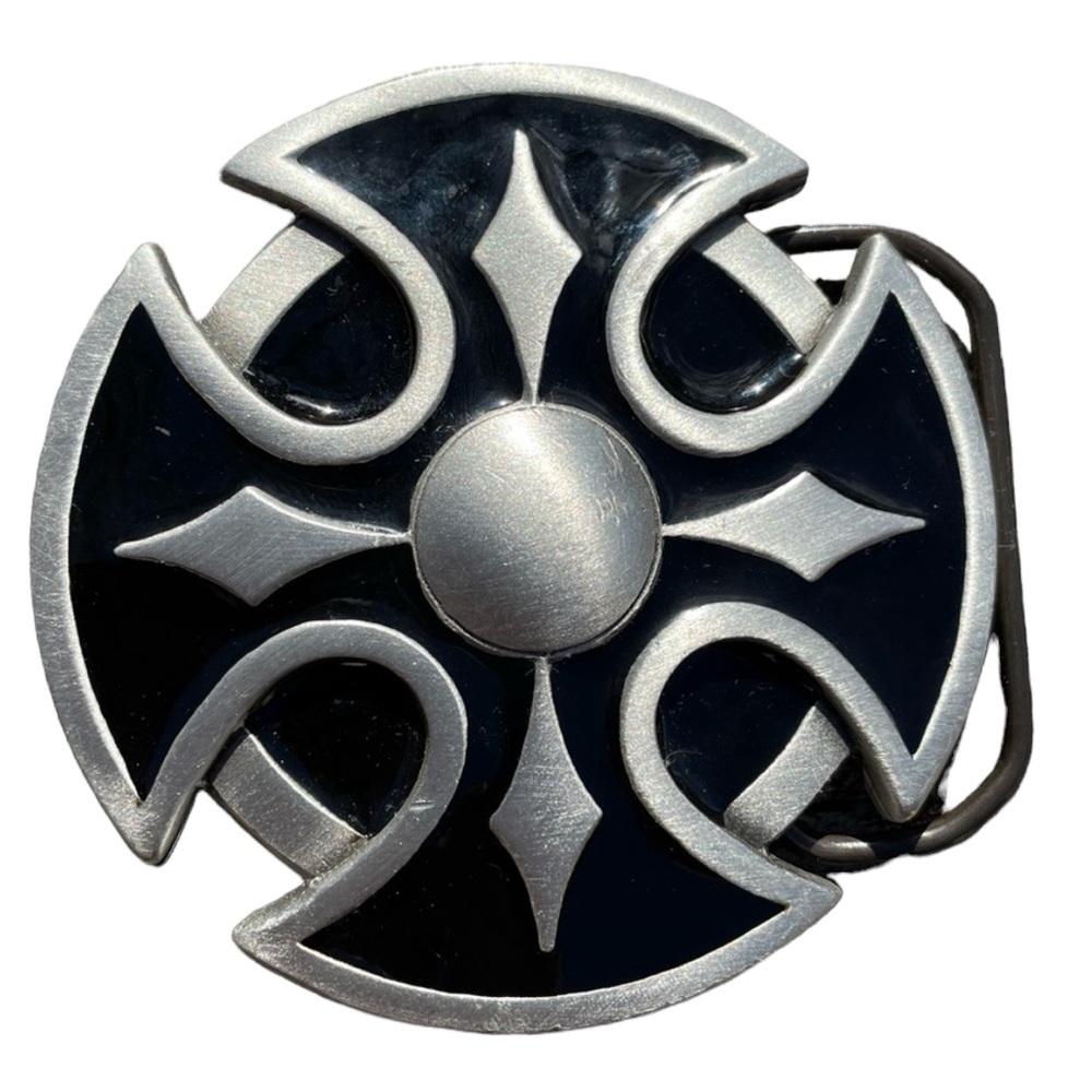 Great American Products Irish Celtic Cross Pewter Belt Buckle Fits 1.5” Belt